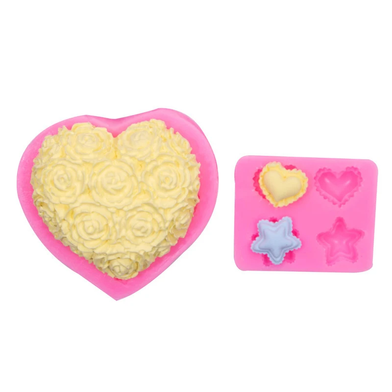 

Valentine's Day Love Silicone Candle Mold Lovers Cake Mold DIY Soap Candle Mould Holiday Gift Pastry Making Tools