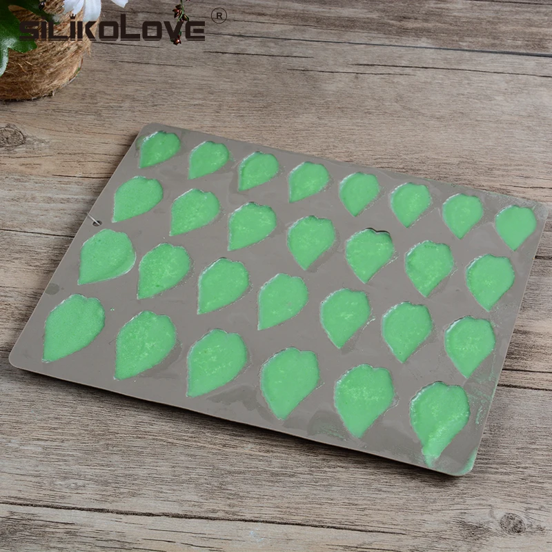SILIKOLOVE 28 полостей листья фигурные силиконовые формы для мастики Кондитерские