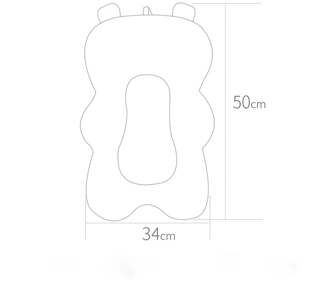 

Cartoon Portable Baby Shower Bath Tub Pad Non-Slip Bathtub Mat Newborn Safety Newborn Baby Safety Security Bath Seat Mat #4