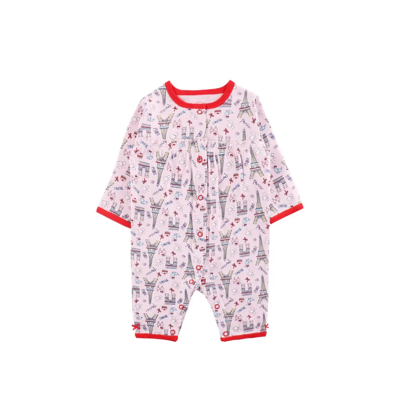 

Детские комбинезоны на весну и осень, Одежда для новорожденных, для девочек и мальчиков, с длинным рукавом, хлопковая ткань, Детские наряды д...