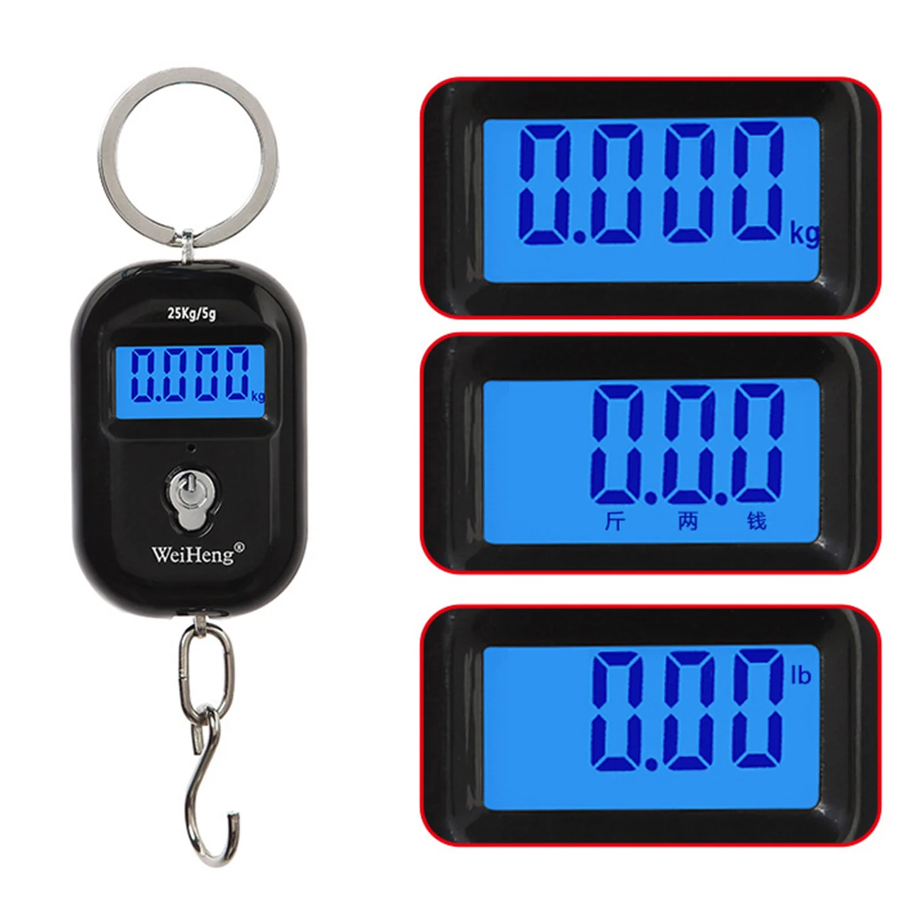 

Mini Electronic Digital Scale With LCD Backlight Display Portable Suitcase Travel Handheld Weighing Scale with Hanging Hook