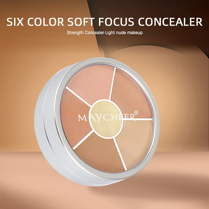 

6 Colors Profesional Foundation Palette Concealer Cosmetic Face Contour Camouflage Cream Makeup Foundation Cosmetics
