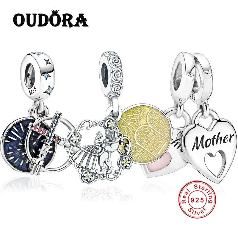 

Fit Original Pandora Charms Bracelet 925 Sterling Silver Beauty and the Beast Dangle Charm Pendant Women Fasion Jewelry Berloque