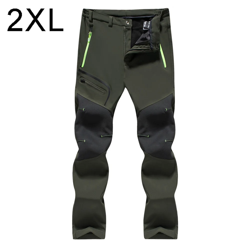 

Men Oversized Plus size Winter Softshell Fleece Outdoor Pants Trekking Fish Camp Climb Hiking Ski Warm Travel Trousers