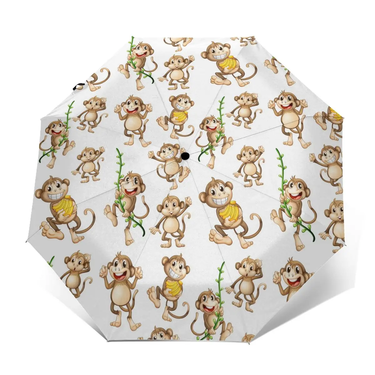 

Ветроустойчивый полностью автоматический зонт счастливая обезьяна дождь 3 складной зонт для путешествий автомобильный зонт