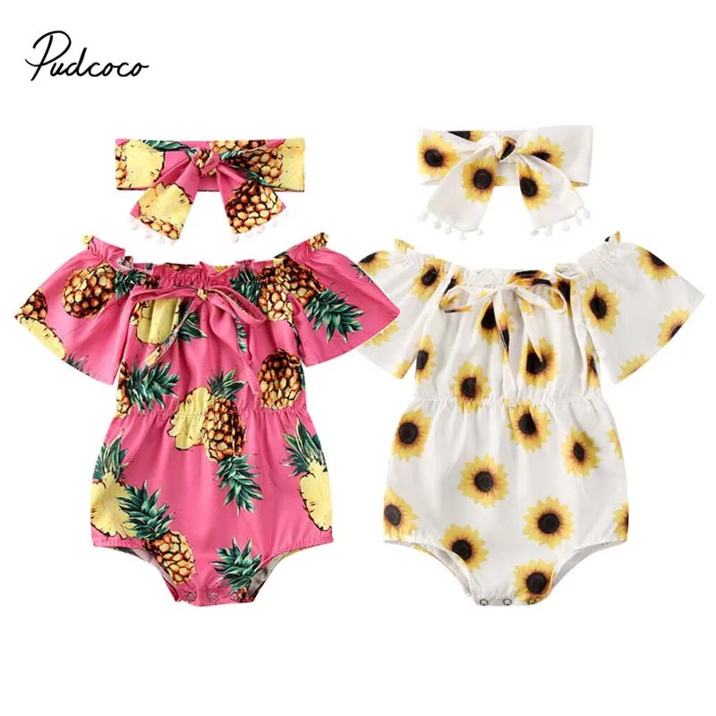 2020 летний праздничный пляжный костюм для детей возрастом от 0 до 24 месяцев Для