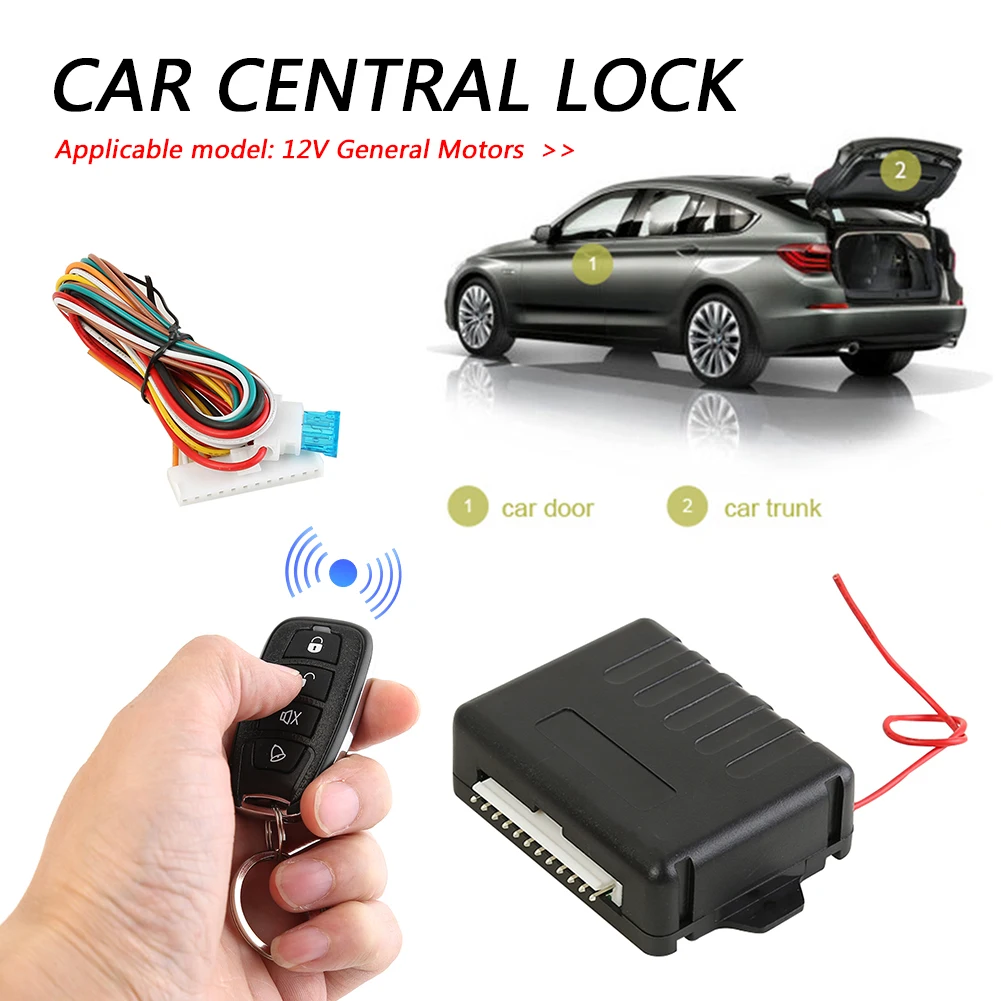 

Keychain Central Kit System Button Universal Car Remote Central Door Lock Kit Keyless Entry Alarm System 410/T252