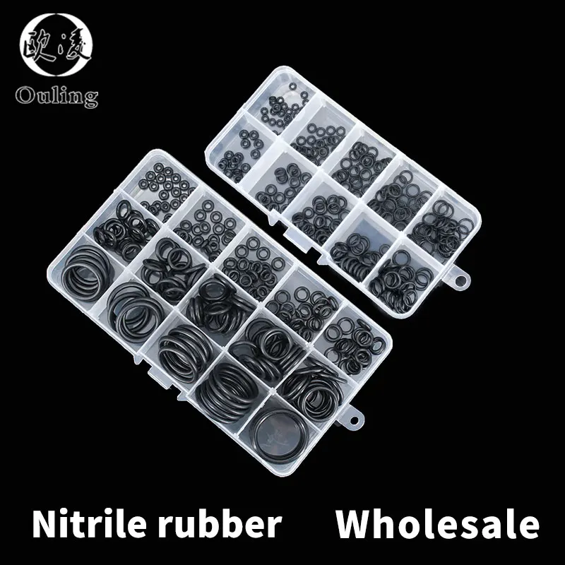 Boxed nitrile silicone rubber Assortment O-ring NBR repair kit faucet sealing valve waterproof machine oil-resistant gasket kit