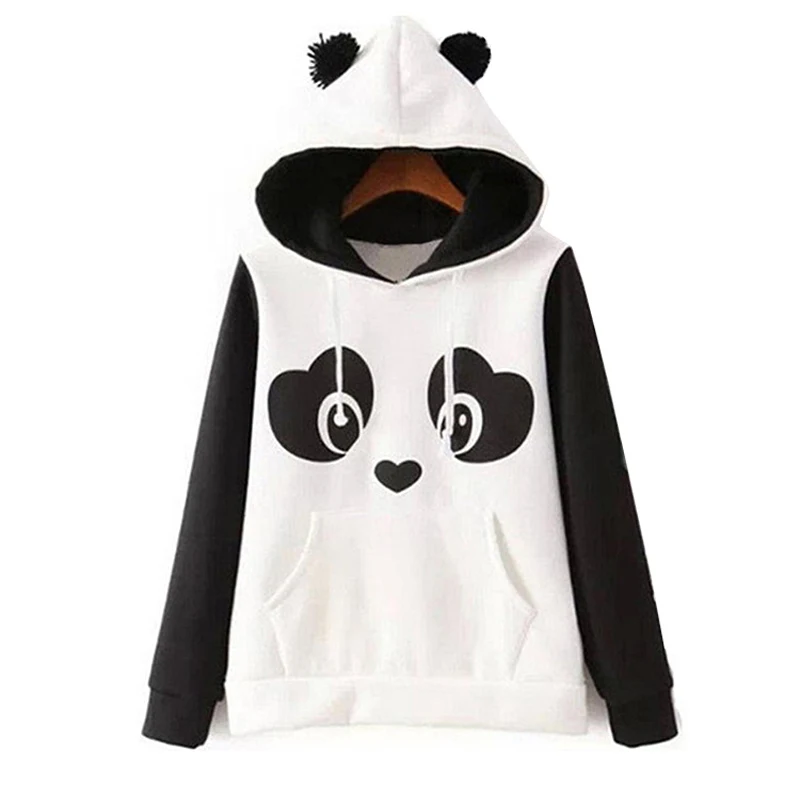 

Women's Ladies Cute Panda Fleece Pullover Hoodie Sweatshirts Tops Sweater Jumper 24BE
