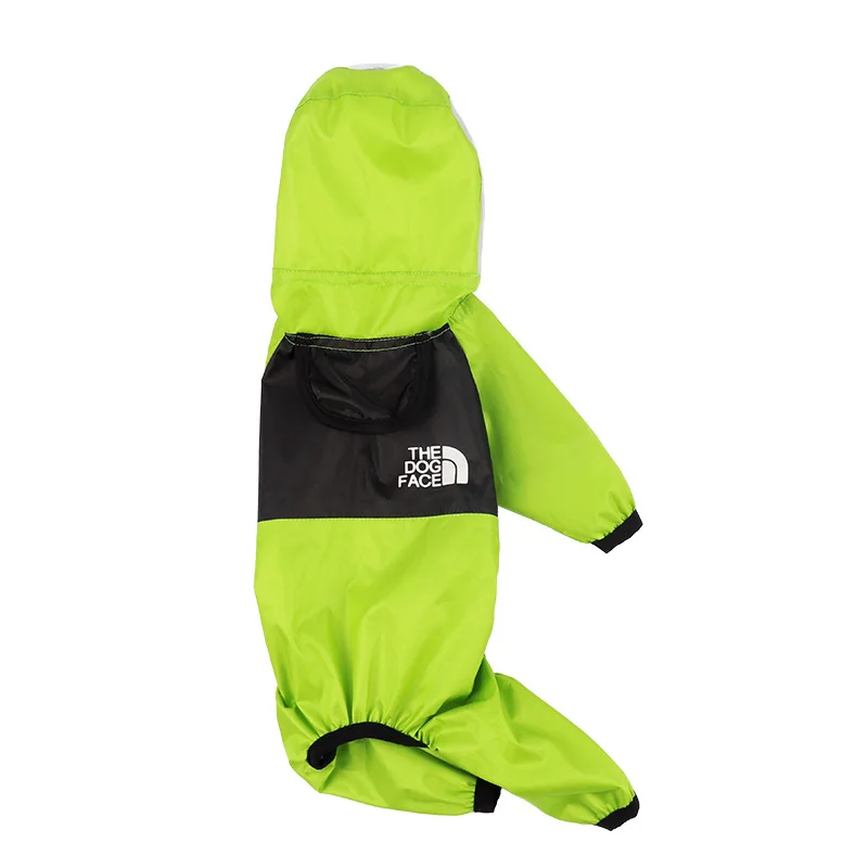 

2021 hot pet clothing, four seasons universal raincoat for dogs, four-legged clothing, transparent PU waterproof clothing