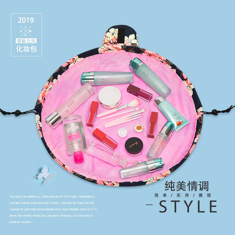 

Drawstring cosmetic bag cosmetic bag is suitable for travel, gifts and daily use.It is fashionable, durable and machine washable