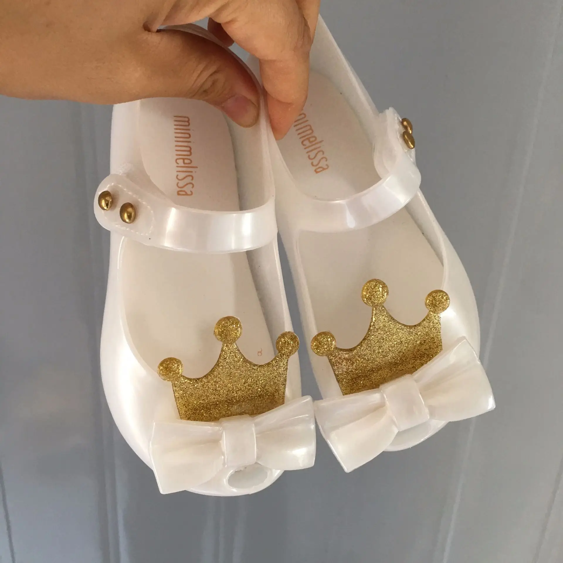 Mini Melissa Ultragirl/2019 оригинальные прозрачные сандалии для девочек детские с короной