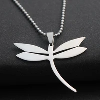 stainless steel flying dragonfly charm pendant necklace insect beneficial insect peace bird animal dragonfly necklace jewelry