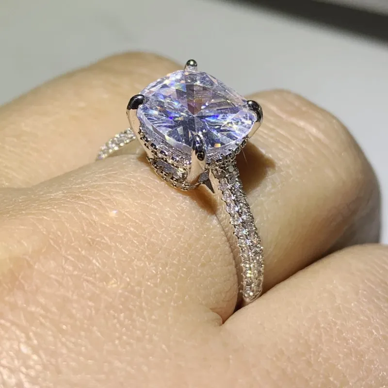 Сверкающее роскошное ювелирное изделие из стерлингового серебра 925 пробы