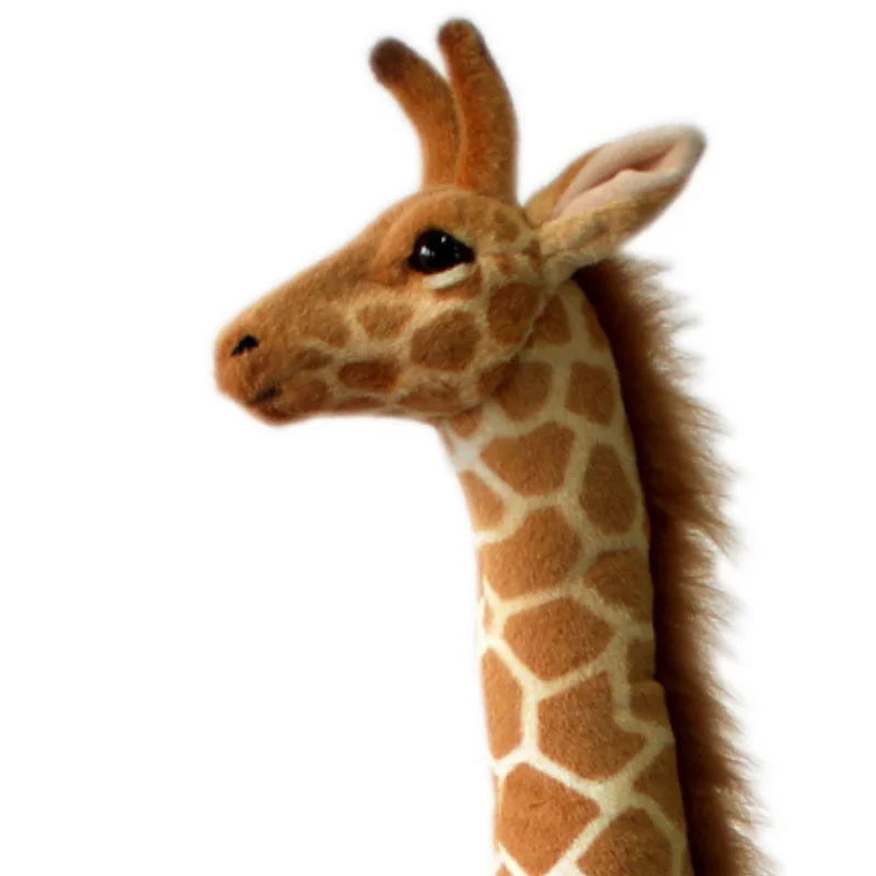 Animales de peluche grandes realistas para ni&ntilde;os, juguetes de jirafa de pie, almohada de decoraci&oacute;n Kwaii de simulaci&oacute;n gigante, regalos de cumplea&ntilde;os-5