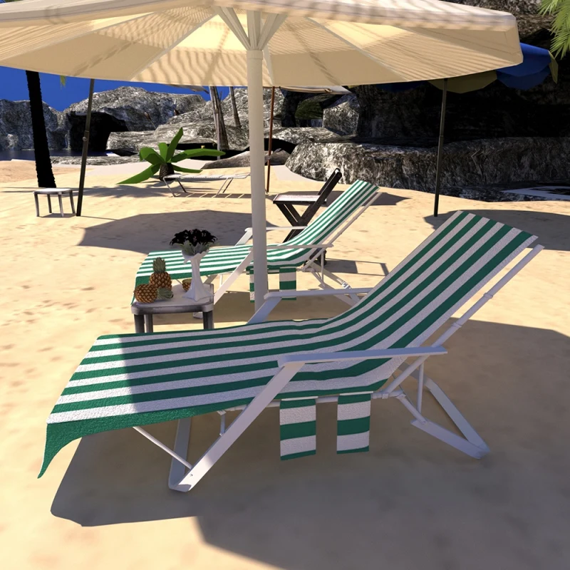 Ленивый шезлонг пляжное полотенце чехлы для стульев с карманами Быстросохнущий