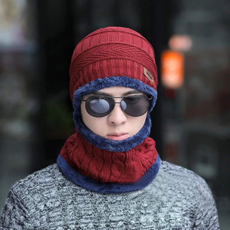 Зимние шапки из кораллового флиса шарфы вязаные зимние для женщин простые теплые