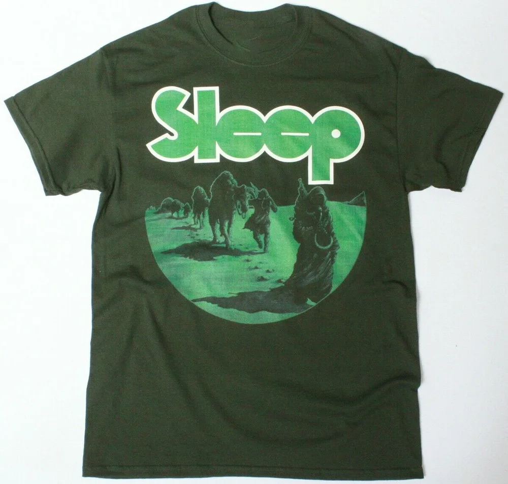SLEEP DOPESMOKER рубашка DOOM STONER ROCK Новая зеленая футболка с лесом хлопковая Футболка с принтом на заказ