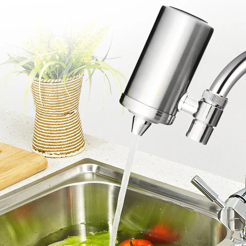 

Stainless Steel Filter Faucet, Water Purifier with Filter s, Improve Hard Water (Including 4x Filters)