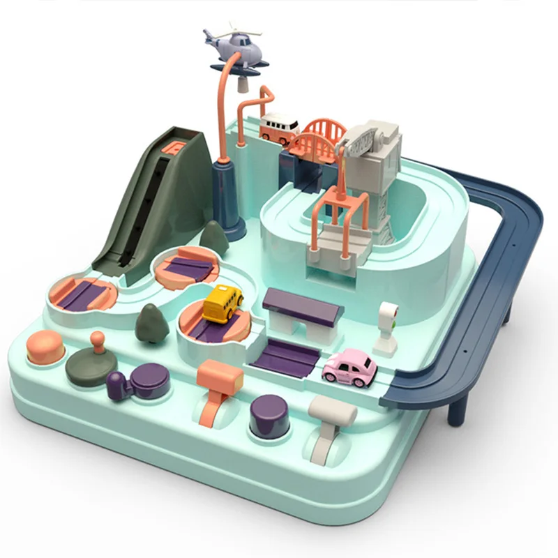 Manual Car Adventure Track Toys For Children Educational Rescue Vehicles Parking Lot Table Games simulation Gift | Игрушки и хобби