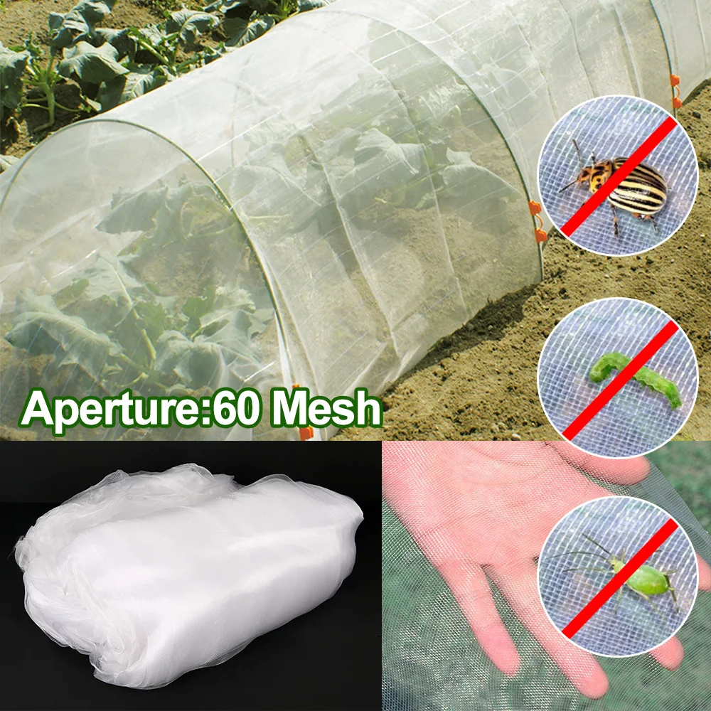 

Greenhouse Protective Net 60mesh Fruit Vegetables Care Cover Insect Net Plant Cover Net Garden Pest Control Plant Potection Net