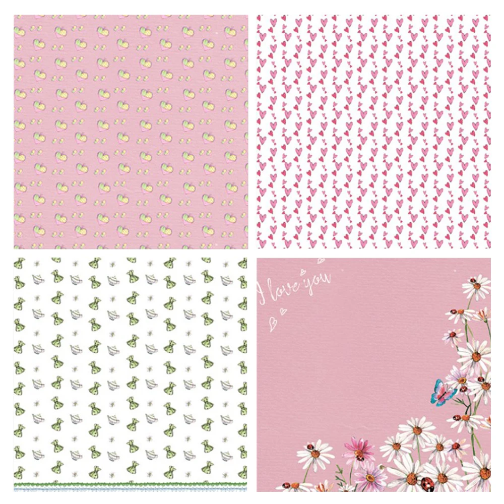 

24pcs Little One Kids Scrapbook Paper Diy Origami Art Craft Photo Album Background Paper 6 Inch Background Pad