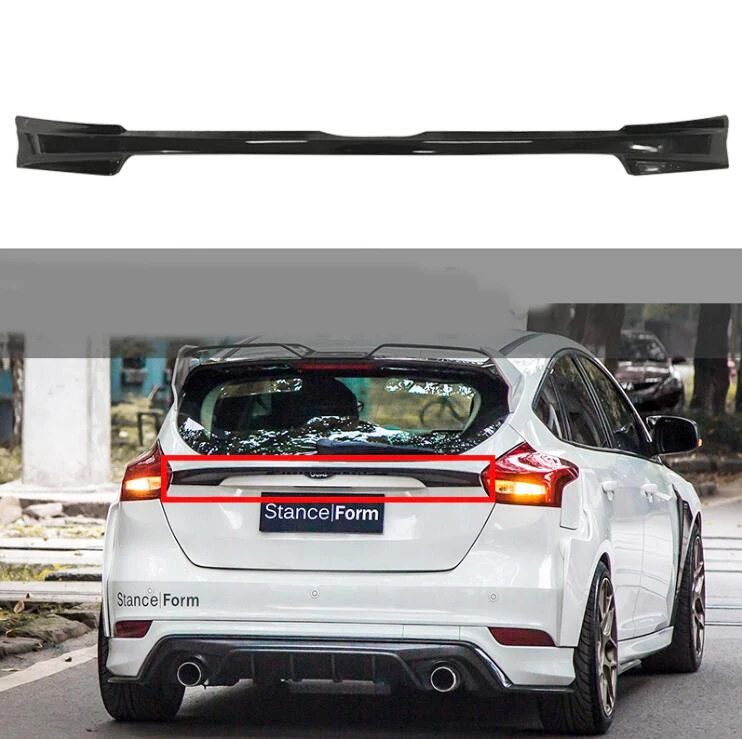 

For F ord Focus ROOF Spoiler High Quality ABS Material Car Rear Wing Primer Color Rear Spoiler For F ord Focus Spoiler 2012-2015