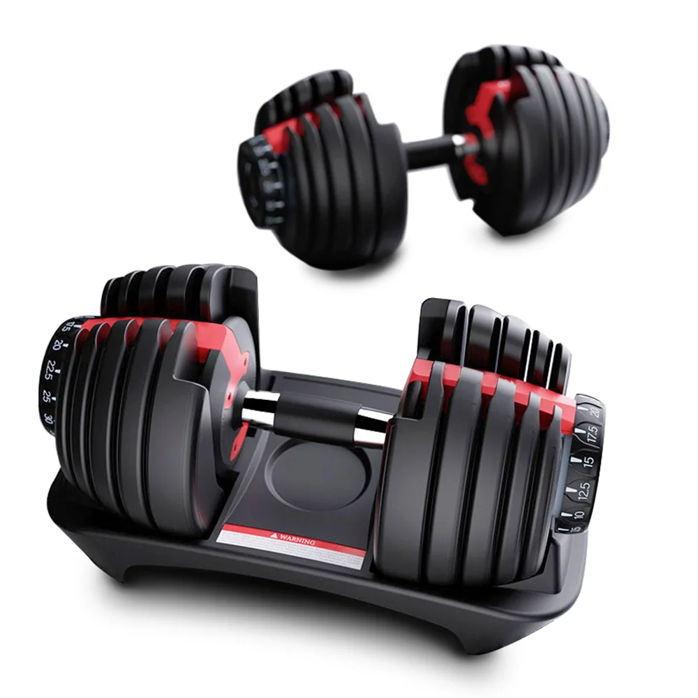 

90LBS Source Manufacturer's Cost-Effective Men's Home Fitness Equipment Can Quickly Adjust Automatic Smart Dumbbell Set