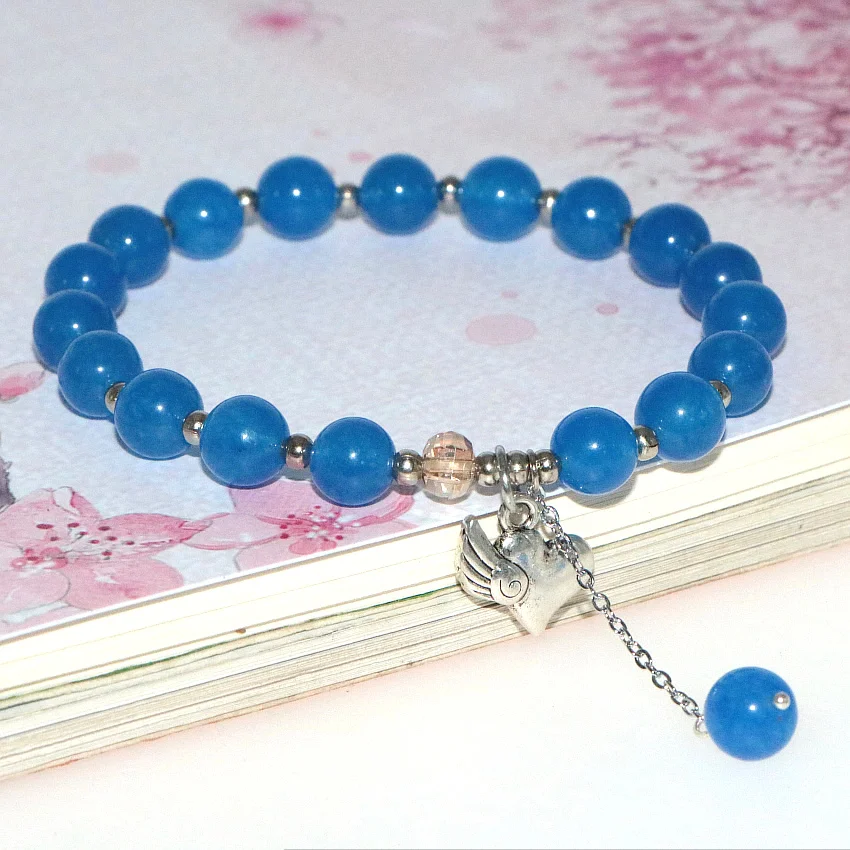 Original Ethnic Style Natural Stone Bracelet Opal Tourmalines Rubys Jades Woman Girl Gift Alloy Pendant Accessories Christmas | Украшения и