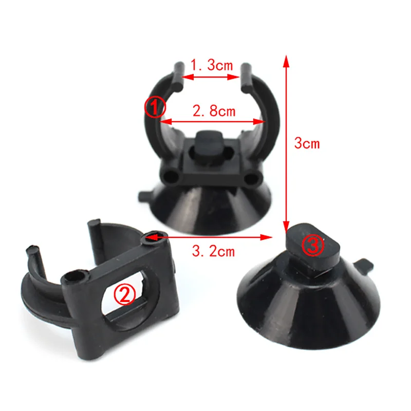 5pcs Aquarium Suction Cups Black Rubber Sucker Clips Holders For Air Line Oxygen Tube Hose Pump Fish Tank Accessories | Дом и сад