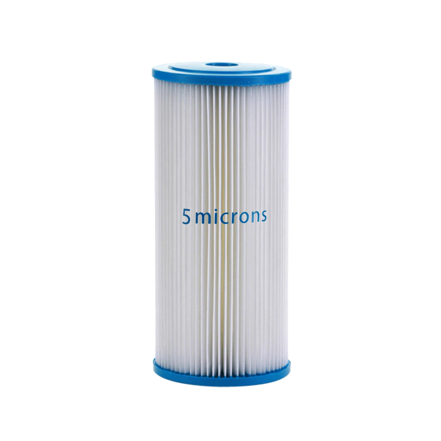 

5 Microns Big Blue Sediment Pleated Water Filter 4.5" Dia. x 10" Long Whole House Replacement Cartridge, Washable And Reusable