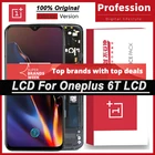 100% Оригинальный AMOLED-дисплей 6,41 дюйма для OnePlus 6T 1 + 6T A6010 A6013, полный ЖК-дисплей, сенсорный экран, дигитайзер, запасные части + Сервисный пакет