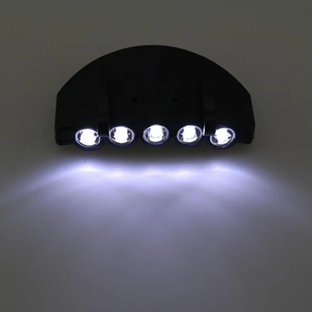 5 светодиодов суперфонасветильник Головной фонарь лампа-вспышка лампа-зажим для