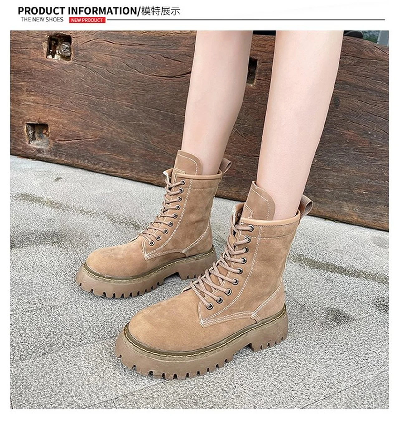 

Vintage Gothic Short Boots Women's Platform Wedge Black Suede Women's Boots Low Heels and Fashion Platform Ankle Boots Shoes