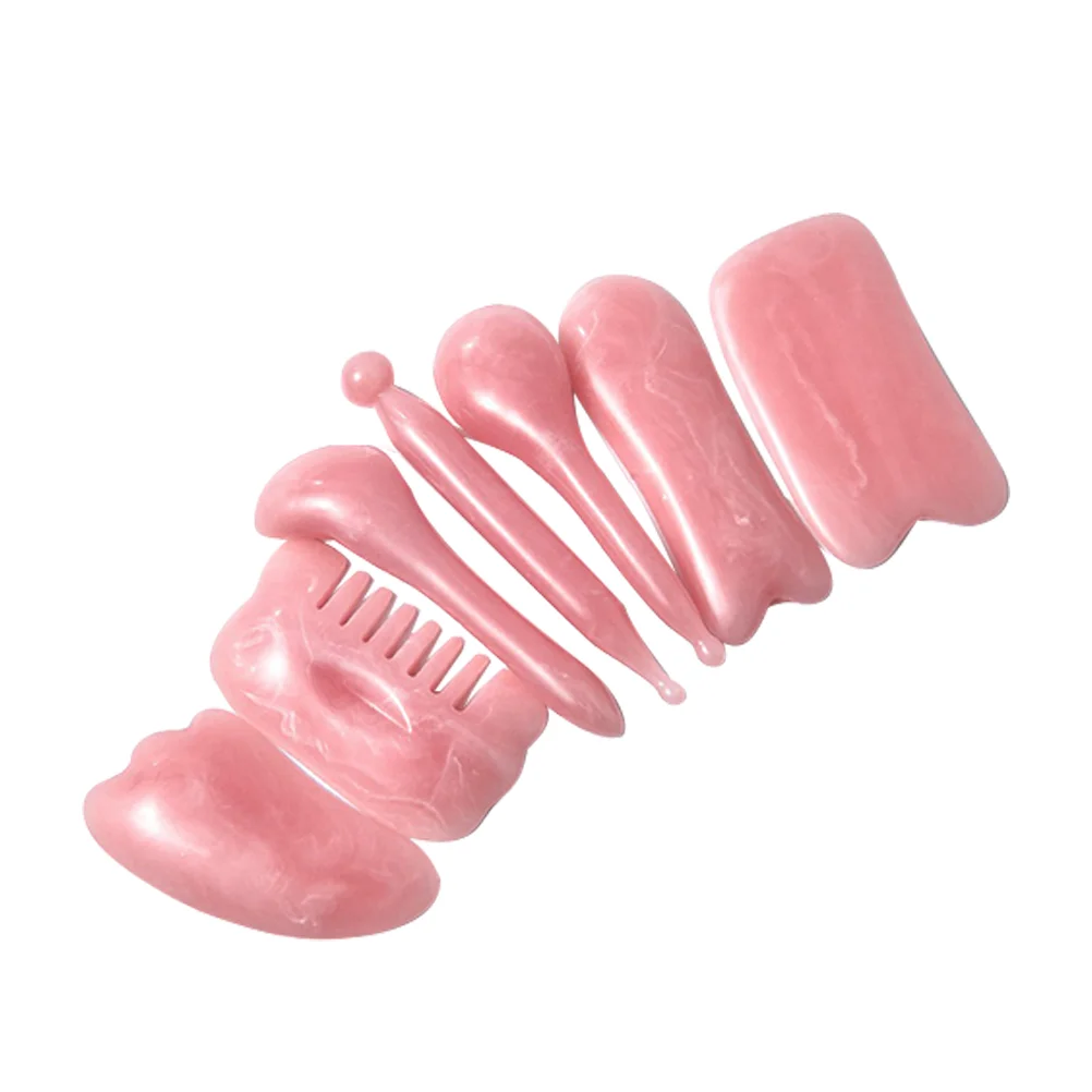 

7PC Guasha Scraper Board Facial Therapy Tool Tools Set for Muscle Relief