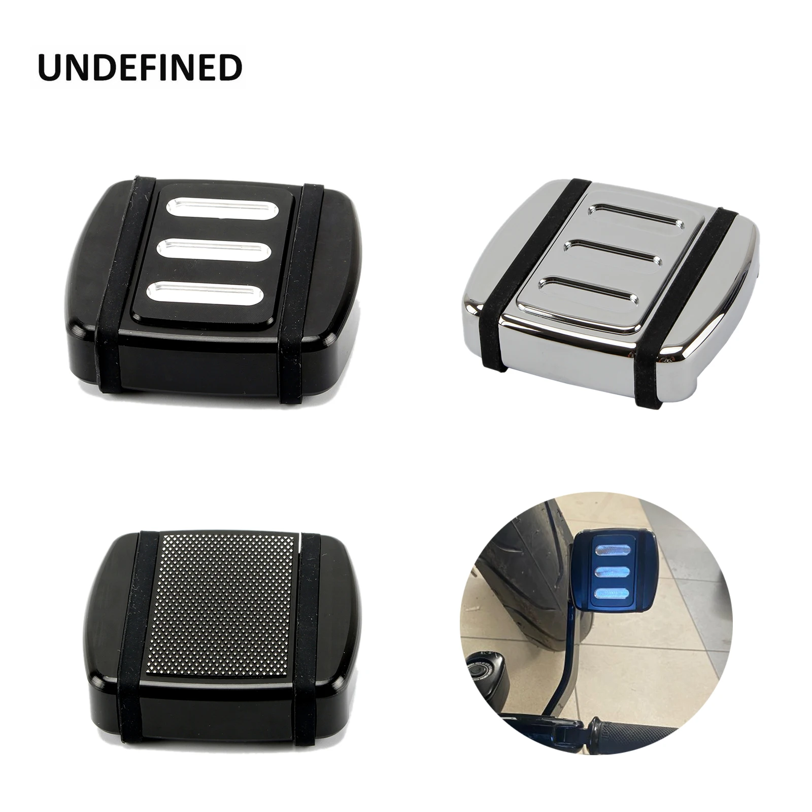 

Motorcycle Pegs Small Brake Pedal Pad Cover CNC Diamond Black For Harley Dyna Fat Bob FXDF FXDL Street XG500 XG750 Softail FXSTS