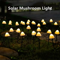 new led solar mushroom string light outdoor waterproof christmas garland fairy lights courtyard landscape lamp garden decoration