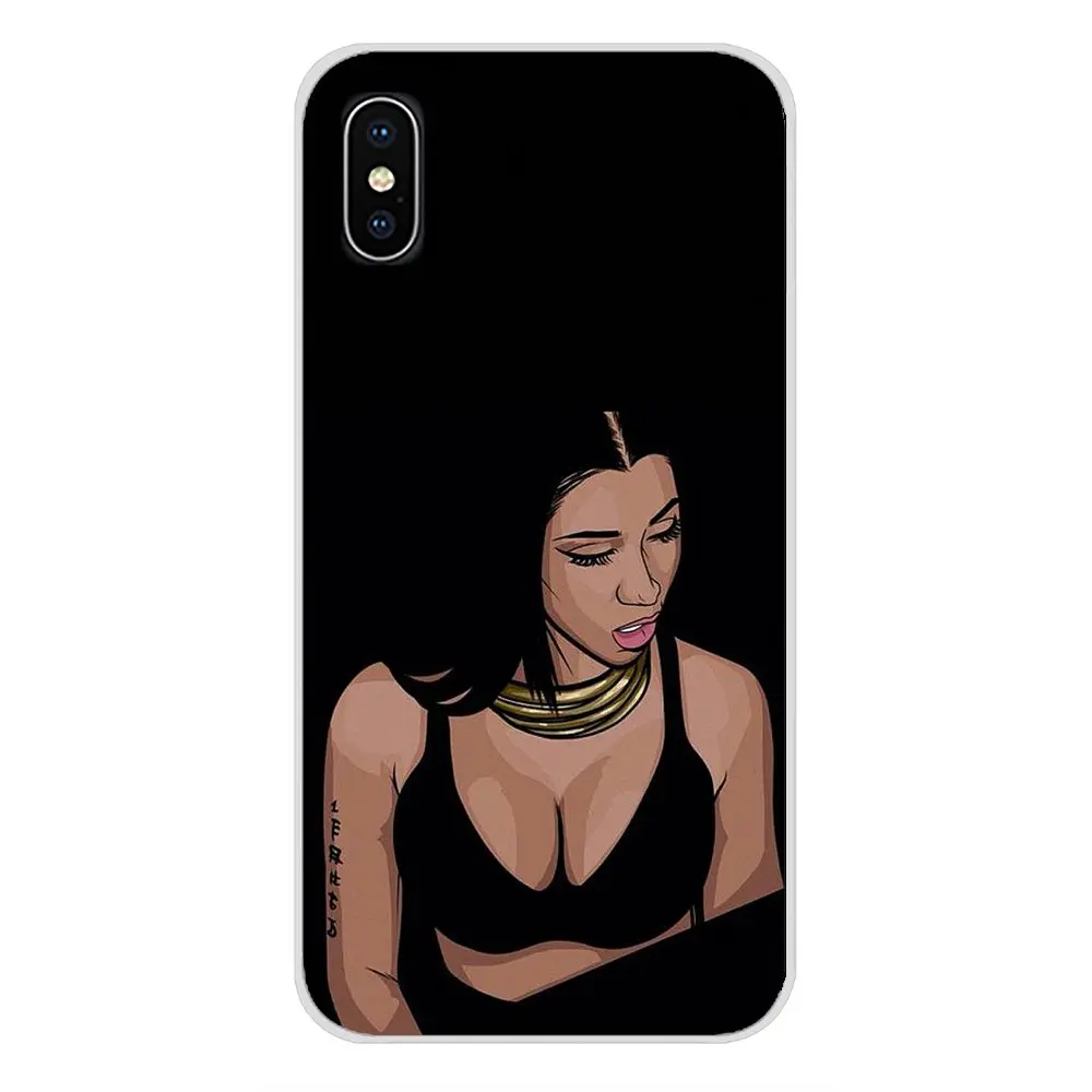 For Apple iPhone X XR XS 11Pro MAX 4S 5S 5C SE 6S 7 8 Plus ipod touch 5 6 Transparent Soft Cover Nicki Minaj On Sale Luxury Cool | Мобильные