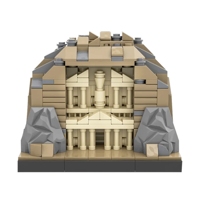 

MOC Renowned Historically Archaeological Site Building Block Petra Architectural Characteristic Jordan Brick Children's Toy Gift
