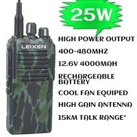 leixen vv 25 uhf walkie talkie long distance comunicador genuine 25w high power 15km talkie walkie 400 480mhz camouflage