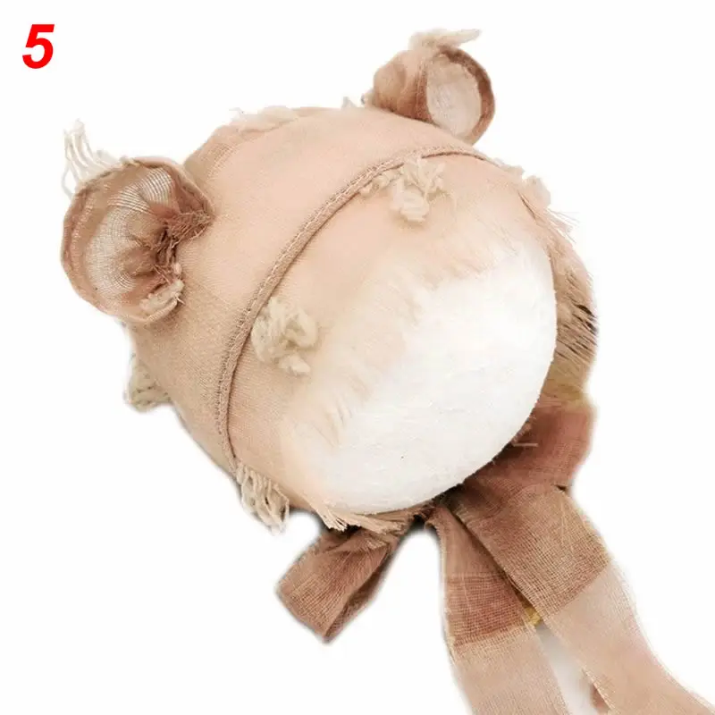 5 Полнолуние ребенок фото фотография шляпа новорожденный галстук-окрашенный сад шляпы милые младенцы уха Кепка E65D - Цвет: 5