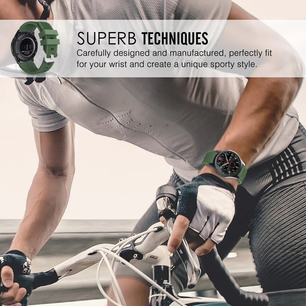 Ремешок силиконовый для Galaxy Watch 46 мм 42 спортивный браслет Samsung Gear S3 Frontier/Classic active 2