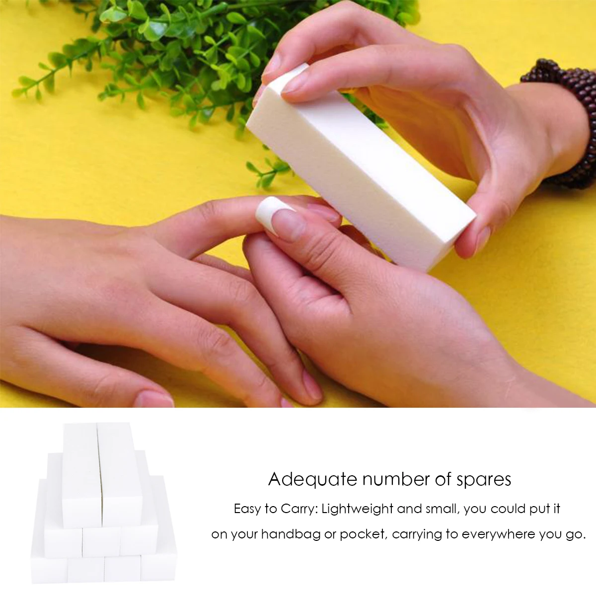 

12PCS Four-Faced Abrasive Grit Sponge Nail Buffers Block Grinding Polishing Manicure Nail Art Tools