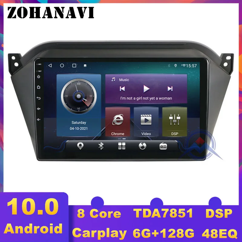 Автомобильный радиоприемник ZOHANAVI DSP PIP Android 10 для JAC S2 t40 2018 мультимедийный