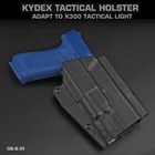 Тактическая кобура для пистолета Kydex для страйкбола 17 19 19X 45 пистолеты X300 фонарик подшипник поясной ремень кобура скрытый чехол для пистолета