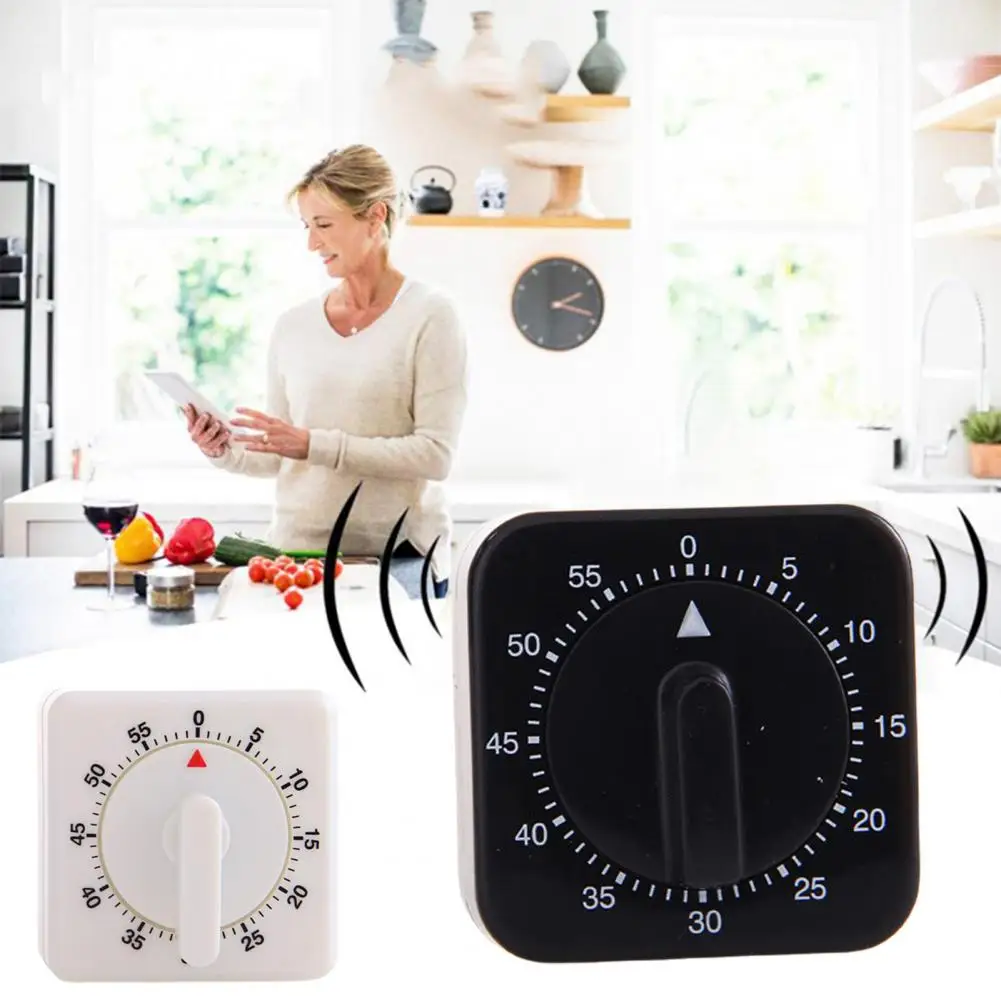 Mechanical Timer Plastic Kitchen Efficient Easy Read Durable Loud Sound | Timers
