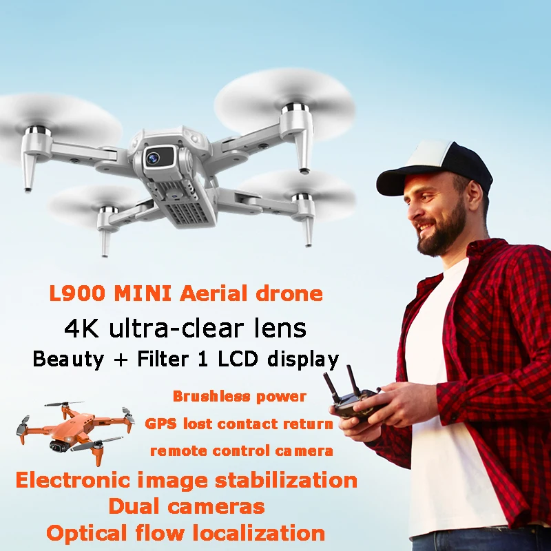 

GPS L900 PRO 4K RC Drone With Camera Dron 2-axis FPV 5G Quadcopter Brushless 1.2KM 28min Flight RC Helicopter Drone Under