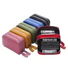 Модный женский Чехол-кошелек из натуральной кожи с двойной молнией и отделением для карт