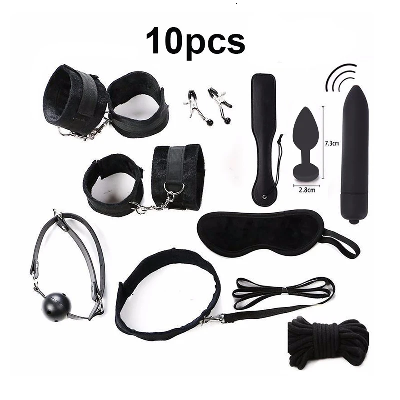 Набор для БДСМ связывания 10 шт. эротические игрушки взрослых секс наручники