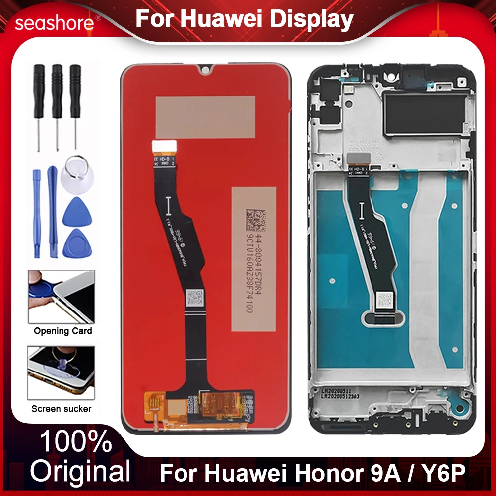

Оригинальный дисплей для Huawei Honor 9A, дисплей с сенсорным экраном для Y6P 2020, ЖК-дисплей с цифровым преобразователем, запасные части для MEDLX9N MED-LX9